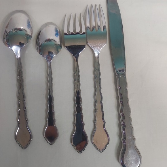 Oneida Other - Oneida Community Cello Flatware 5pc Salad ,Dinner Fork, Coffee, Soup Spoon,knife